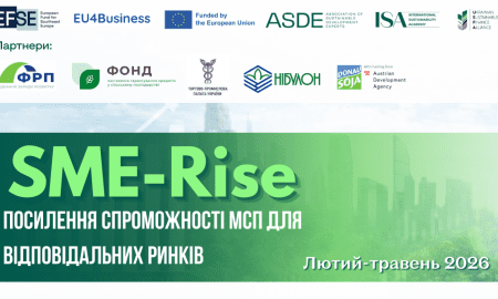 Ми раді оголосити про запуск нового проєкту «SME-Rise: Посилення спроможності МСП для відповідальних ринків».